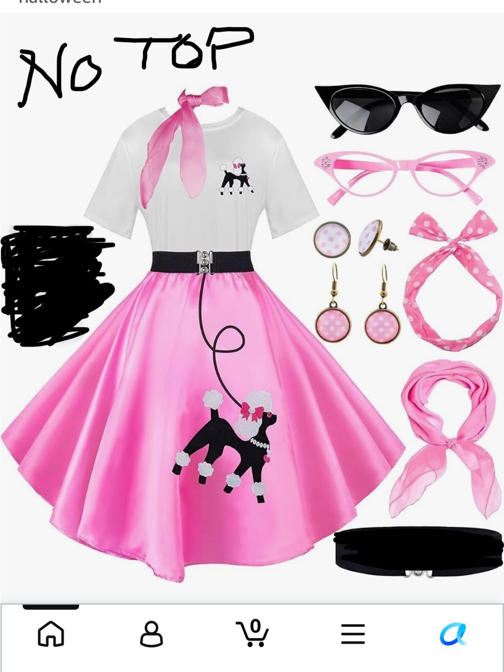 Sz Med 7pc 50's costume